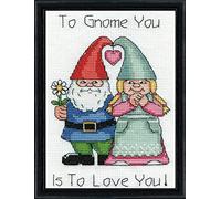 Design Works Crafts Kit de broderie au point de croix compté Motif gnome