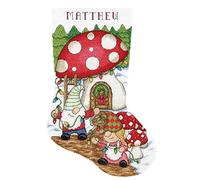 Design Works Crafts Kit de broderie au point de croix Motif nains de nains Blanc