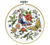 Design Works Crafts Kit de broderie au point de croix, motif papillon