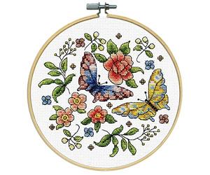 Design Works Crafts Kit de broderie au point de croix, motif papillon