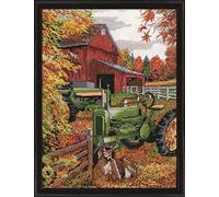 Design Works Crafts Kit de broderie au point de croix Motif tracteur