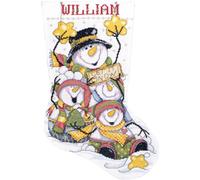 Design Works Crafts "Let It Snow Croix Chaussette kit, Multicolore