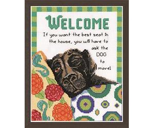 Design Works Crafts "Meilleure Place Bienvenue kit de Broderie au Point de, Multicolore