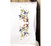 Design Works Crafts Poinçon pour taies d'oreiller brodées, Coton, Motifs Papillons, Standard