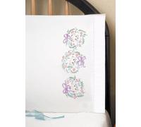 Design Works Crafts Tobin 232036 Lot de 2 taies d'oreiller estampillées pour Broderie 50,8 x 76,2 cm Motif Chats