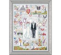 Design Works Kit Broderie pour Point de Croix Motif ABC/Mariage en Anglais Multicolore