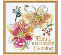 Design Works Kit de broderie au point de croix "Bénédiction de la famille", motif à compter, 25x25cm