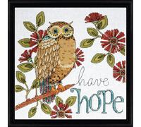 Design Works Kit de broderie au point de croix "Chouette pleine d'espoir", motif à compter, 25x25cm