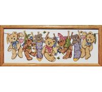 Design Works Kit de Broderie Oursons sur la Corde à Linge Multicolore