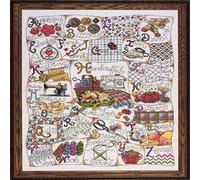 Design Works Stitching ABC Kit Point de Croix Multicolore Blanc