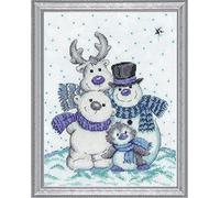 Design World Counted Cross Stitch Kit 8"X10"-Snow Pals (14 Count)