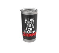 Design Zappa avec nom de chat - All You Need is Love ! Gobelet isotherme en acier inoxydable double paroi