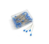 design61 100 x Aiguilles à tapisser Tapa zier Prise aiguille épingles avec tête en plastique bleu 50 mm