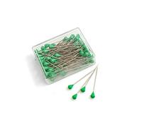 design61 100 x Aiguilles à tapisser Tapa zier Prise aiguille épingles avec tête en plastique vert 50 mm
