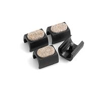 Design61 Ensemble de 4 patins en feutre pour fauteuils luge, chaises - Diamètre : 16 - 17 mm - patins pour meubles avec surface de glissement en feutre amortissant le bruit