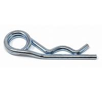 Design61 Lot de 2 fiches à ressort 8 mm x 130 mm - Double goupille à ressort - Galvanisé