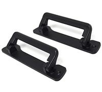 Design61 Lot de 2 poignées de meuble pliantes en plastique Noir 125 mm