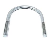 Design61 Lot de 2 vis à étrier DIN 3570 - En acier rond - M12 x 125 x Ø 76 mm - Étrier fileté galvanisé - Boulons en U