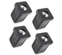 Design61 Lot de 4 bouchons filetés carrés L 25 x 25 x H 35,5 mm 1,5 mm avec filetage intérieur M10
