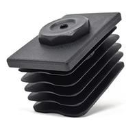 Design61 Lot de 4 bouchons filetés pour tubes rectangulaires - Avec filetage - 60 x 40 mm - Avec lamelles M22 x 25 mm - Charge maximale : 400 kg