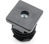 Design61 Lot de 4 Bouchons Mécaniques Filetés Carrés 30 x 30 mm 1,5 à 2 mm avec Filetage Intérieur M10