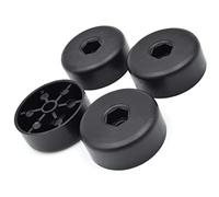 Design61 Lot de 4 patins de meuble en plastique à six pans creux pour canapé et fauteuil Noir Ø 50 x H 20 mm