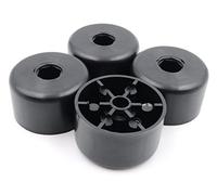 Design61 Lot de 4 patins de meubles en plastique avec six pans creux Ø 50 x H 30 mm Noir