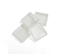 Design61 Lot de 4 patins de meubles pour pieds de meubles rectangulaires - Pour piano - Protection des sols - Embouts pour pieds jusqu'à 58 x 58 mm - Transparent