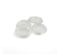 Design61 Lot de 4 patins de meubles pour pieds ronds, patins de piano, protection du sol, embouts pour pieds jusqu’à 60 mm, Transparents