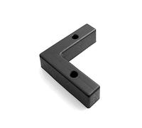 Design61 Lot de 4 patins en plastique pour canapé - À visser - En forme de L - Noir - Grain de bois