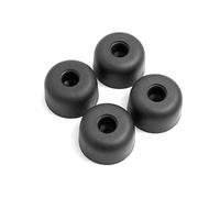 design61 Lot de 4 Patins pour Meubles Meubles en Plastique Soucoupe Canapé Fauteuil à Visser Plastique Patins pour Meubles Noir Ø 42 x H 25 mm