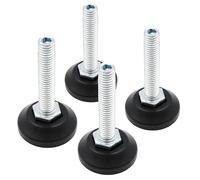 Design61 Lot de 4 pieds d'ajustement Ø 30 mm M8 x 50 mm Vis galvanisées avec six pans creux réglables par le haut Pieds de nivellement pour meubles, établi et machines