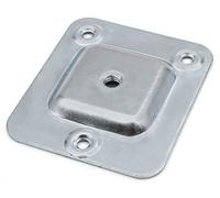 Design61 Lot de 4 plaques de montage avec filetage M6 pour canapé, pieds de table, pieds de chaise, pieds de meubles, plaques de fixation, adaptateurs