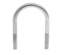 Design61 Lot de 4 vis à étrier M8 x 88 mm x Ø 40 mm - Étrier fileté - Galvanisé - Boulons en U pour fixation de tuyaux, construction métallique, automobile, industrie, bateau, atelier, construction