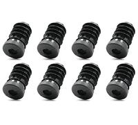 Design61 Lot de 8 bouchons filetés pour tube rond avec filetage en plastique M8 Ø 20 mm Épaisseur de paroi 2 mm