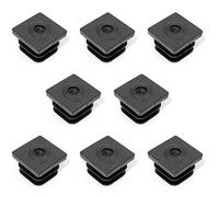Design61 Lot de 8 bouchons filetés pour tubes carrés 30 x 30 mm avec filetage intérieur M8 - Charge maximale : 200 kg - Pour épaisseur de paroi de 2,5 à 3 mm