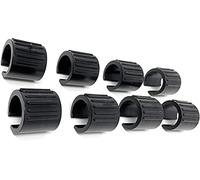 Design61 Lot de 8 patins de chaise - Diamètre : 28-30 mm - Sans tenon - Noirs
