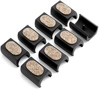Design61 Lot de 8 patins en feutre pour chaises cantilever Ø 23-25 mm Patins de meubles avec surface de glissement en feutre amortissant le bruit