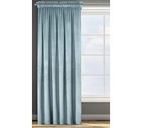 Design91 Eurofirany Rosa Rideau en Velours Doux Uni Opaque avec Galon Fronceur - 1 Unité, Moelleux, Panneau Drapé, Classique, Élégant, Salon, Chambre, 200 g/m², 135x300 cm, Vert Océan
