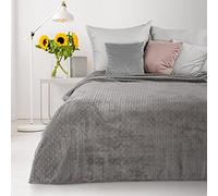 Design91 Plaid Cindy 2 - Douce et moelleuse - En microfibre - 70 x 160, 150 x 200, 170 x 210, 220 x 200 cm - Graphite 4, 170 x 210 cm