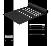 Designa Darts MAT21 | Tapis de fléchettes en caoutchouc antidérapant ultra résistant Noir 290 cm x 60 cm