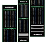 Designa Darts MAT30 | Tapis de fléchettes antidérapant avec Motif à Carreaux, Large, Vert, 290 cm x 80 cm