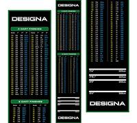 Designa Darts Non-Slip Checkered Dart Mat Green 60cm.
