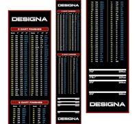 Designa Darts Tapis de fléchettes antidérapant avec motif à carreaux | Plusieurs couleurs et tailles (rouge, 60 cm)