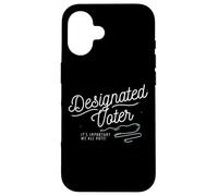 Designated Voter Democracy Voting Gift for Registered Voters Coque pour iPhone 16