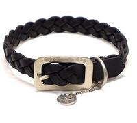 Designed by Lotte Collier en Cuir pour Chien Noir 32x1,2 cm