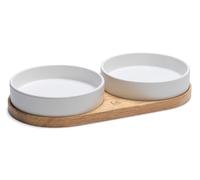 Designed by Lotte Lojs Gamelle pour Chat en céramique Blanc 2 x 400 cm