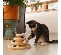 Designed by Lotte Tour de Jeux Mia - Jouet pour Chat - Bois - Marron -