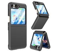 Designed for Galaxy Z Flip 5 Case with Hinge Protection,Samsung Flip 5 Heavy Duty Shockproof Full Body Protective Phone Case Cover for Z Flip 5 5G(2023)-Black2