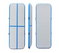 designed4inspiration gmbh Air Track Matte, tapis de gymnastique, tapis d'entraînement, tapis gonflable, tapis de sport, tapis de gymnastique, bleu/gris, 300 x 100 x 10 cm